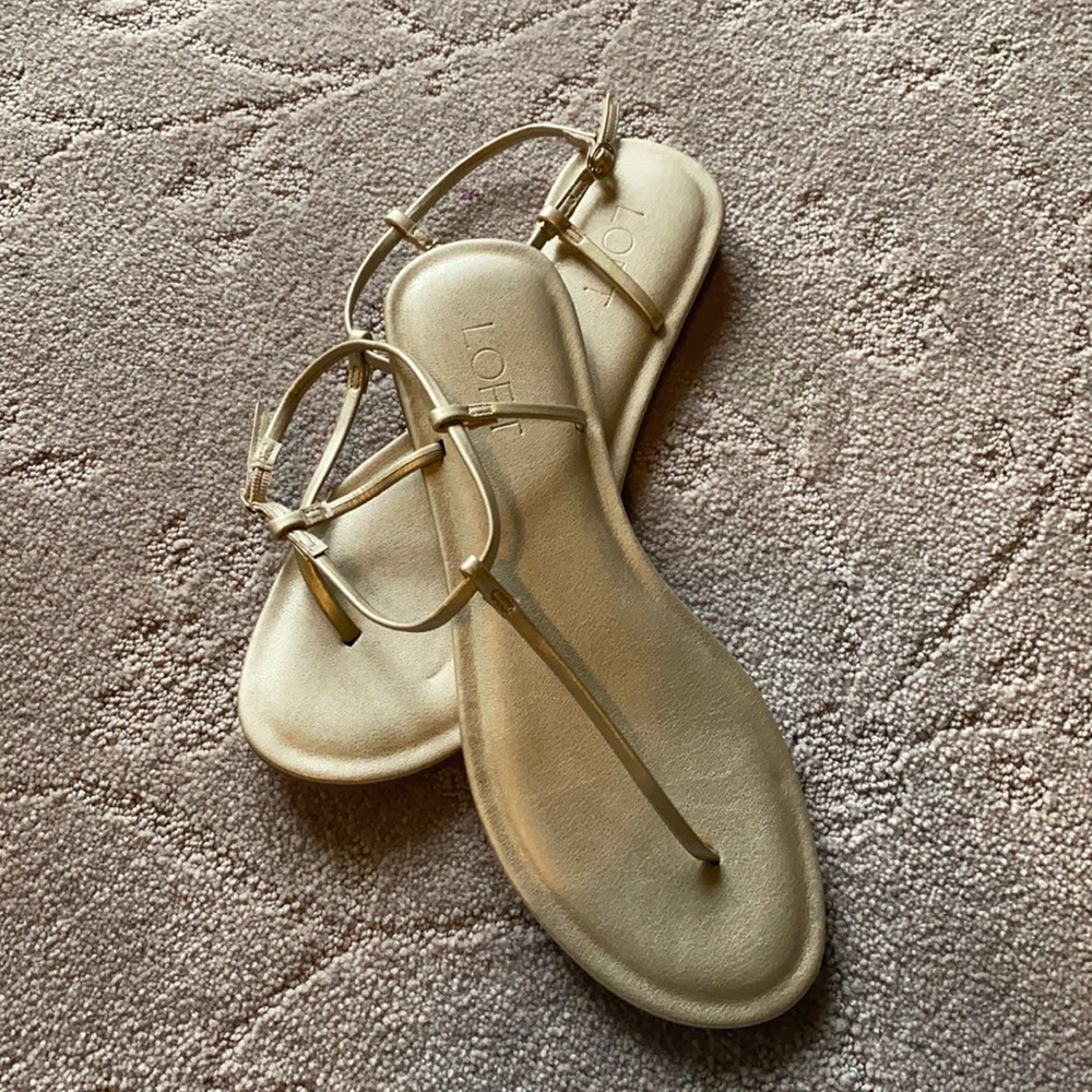 Gold loft sandals size 9